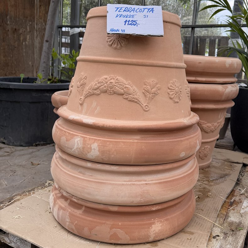Italiensk terracottakrukke, �51 cm, H 43 cm